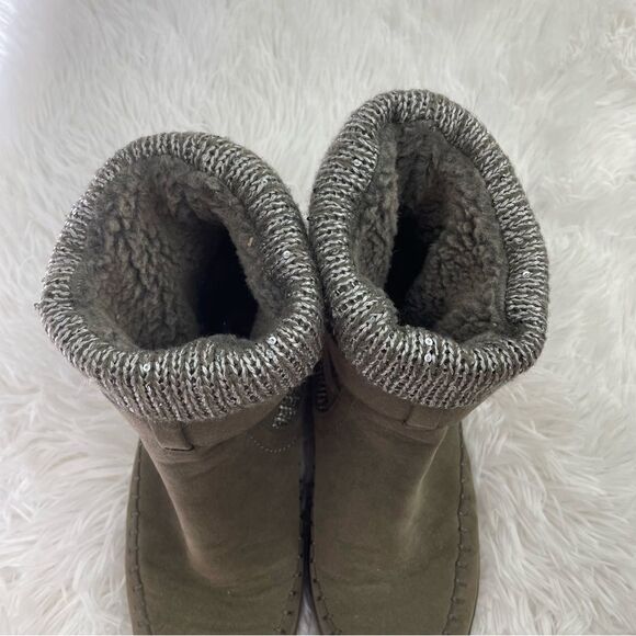 G by Guess Shearling Sequin Knit Buckle Boots - Picture 4 of 10